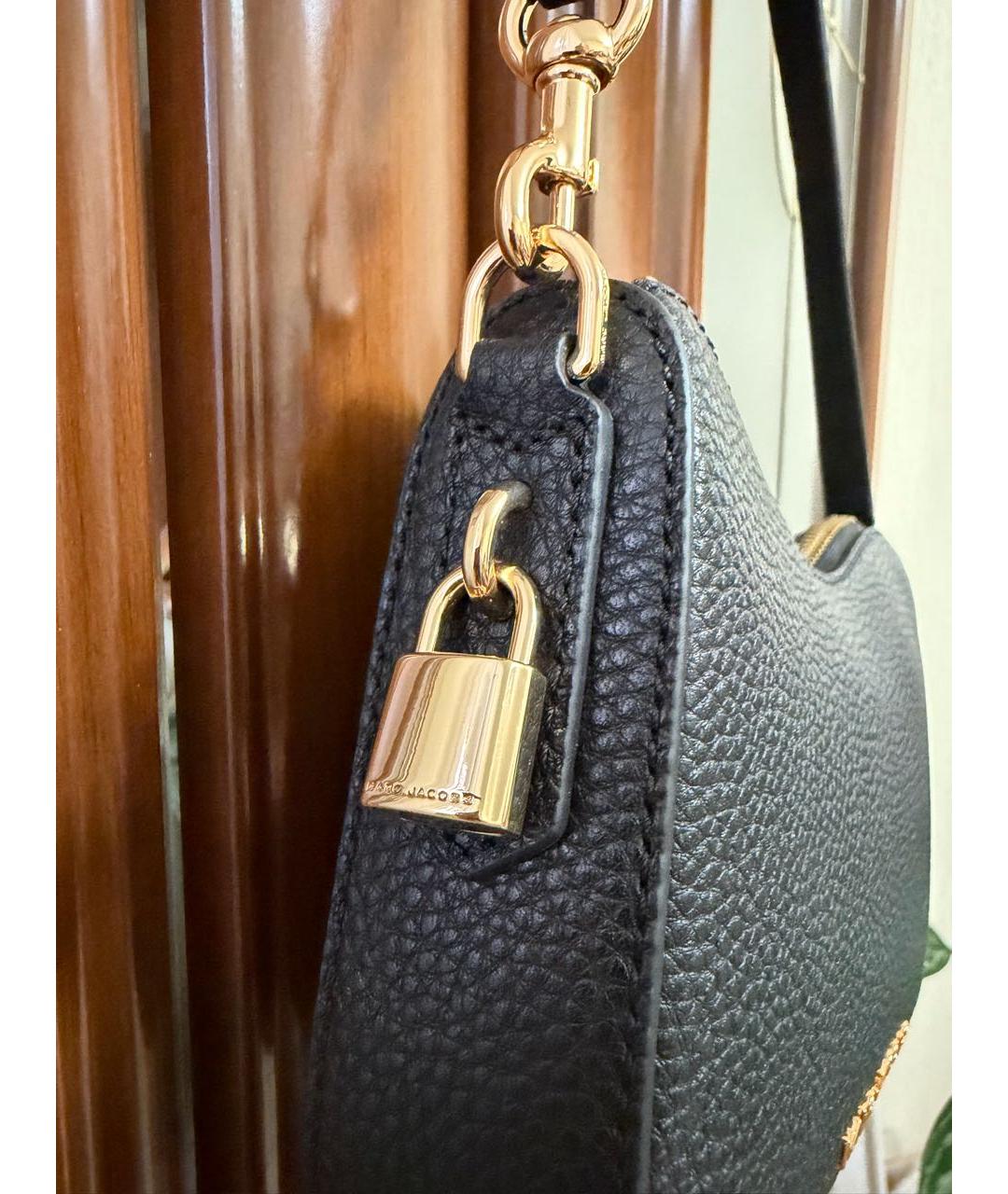 MARC JACOBS Черная кожаная сумка с короткими ручками, фото 7