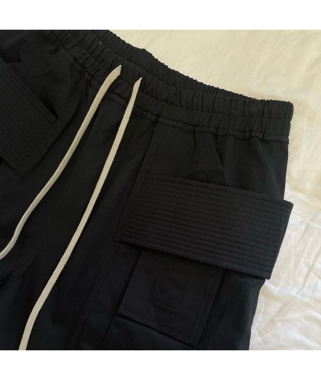 RICK OWENS DRKSHDW Черные хлопковые повседневные брюки, фото 8