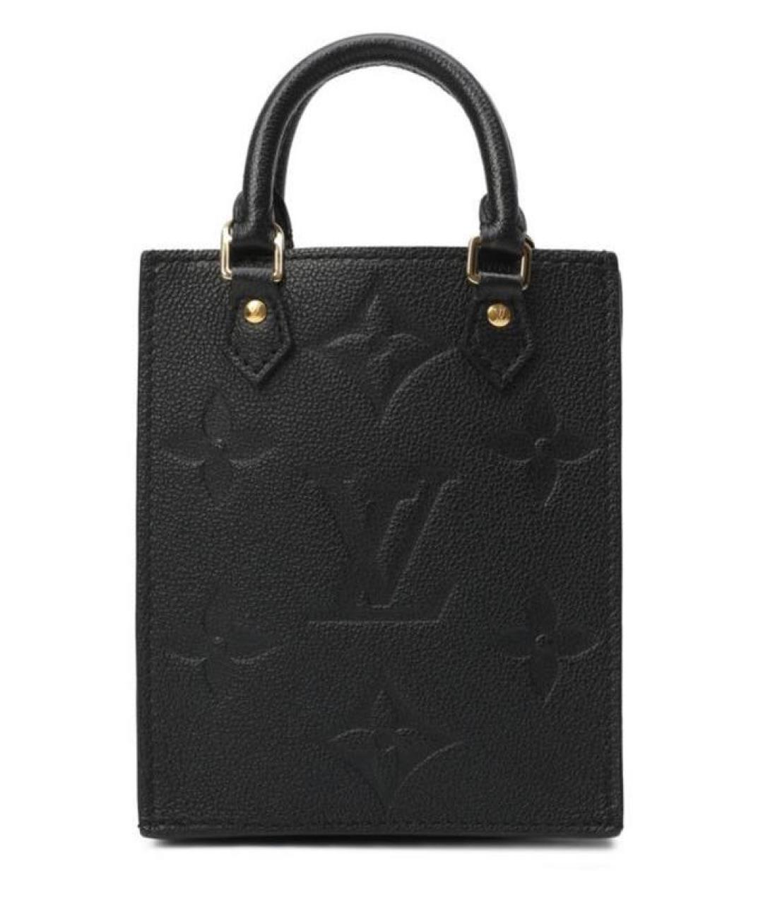 LOUIS VUITTON Черная кожаная сумка через плечо, фото 3