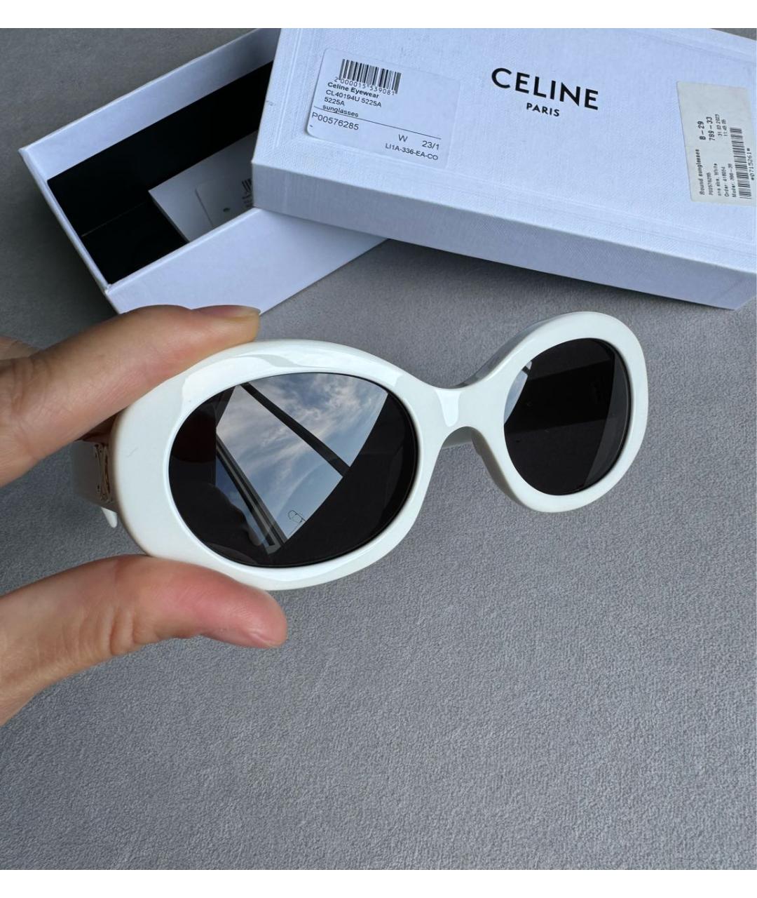 CELINE Белые солнцезащитные очки, фото 8