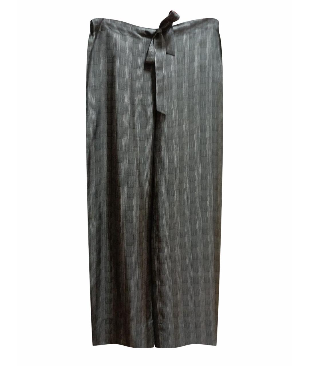 SHARON WAUCHOB Серые шелковые брюки широкие, фото 1