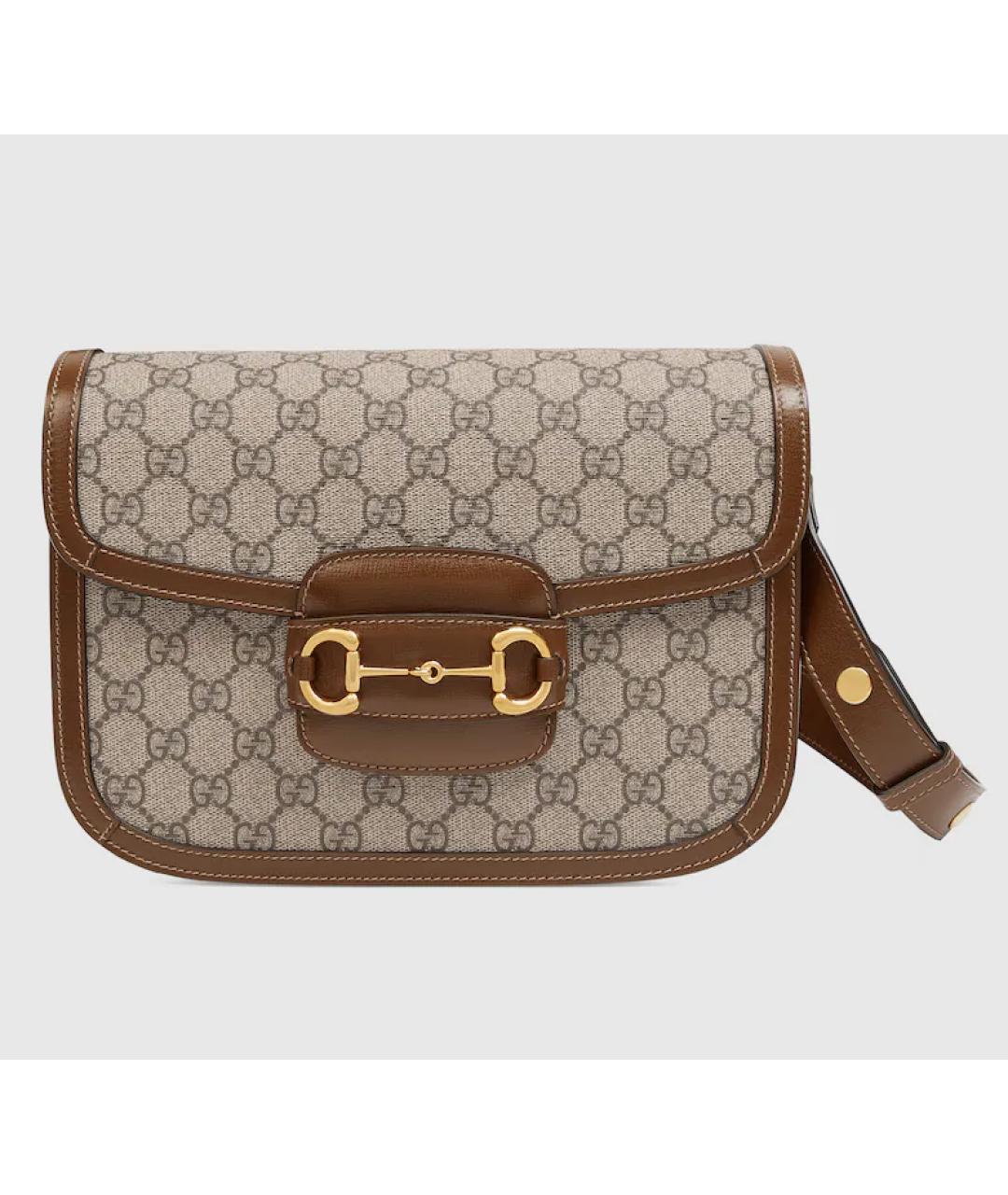 GUCCI Бежевая кожаная сумка через плечо, фото 9