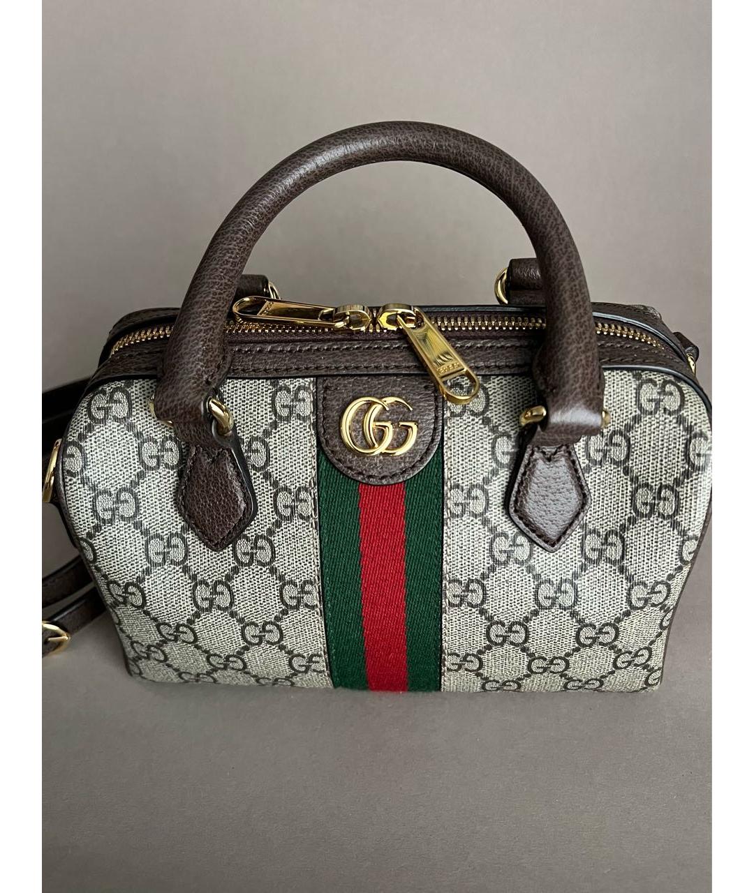 GUCCI Коричневая сумка с короткими ручками, фото 9