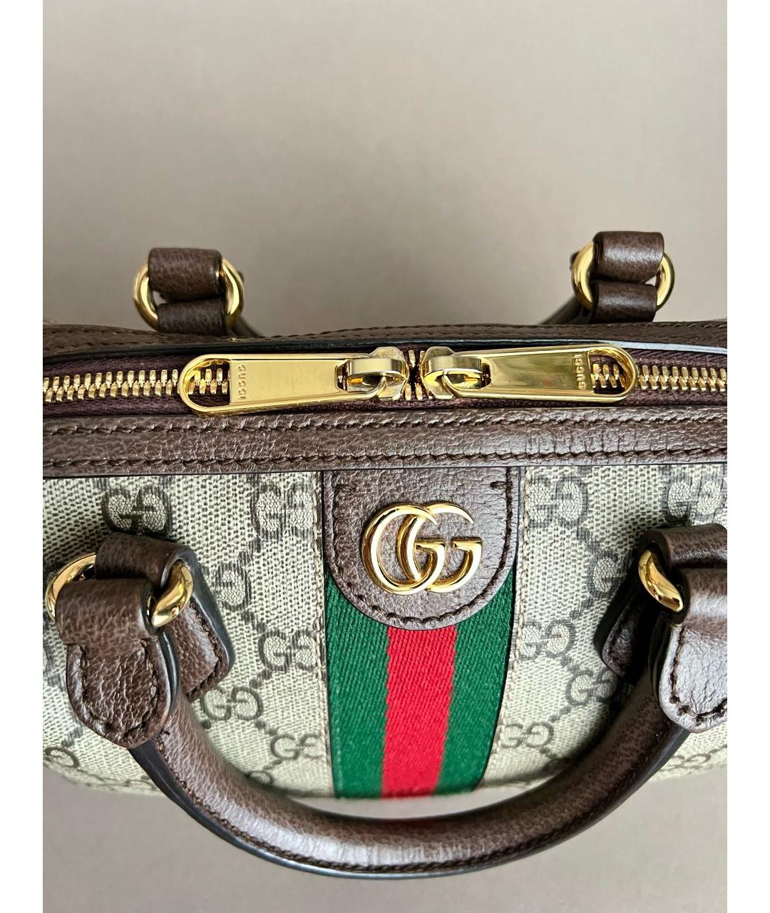 GUCCI Коричневая сумка с короткими ручками, фото 3