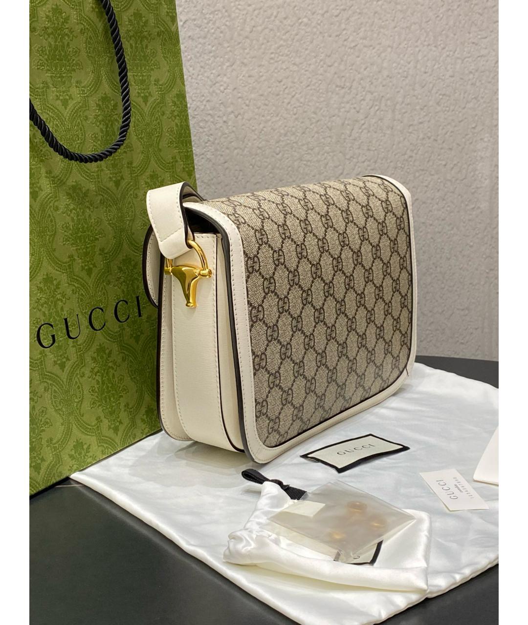 GUCCI Белая сумка через плечо, фото 7