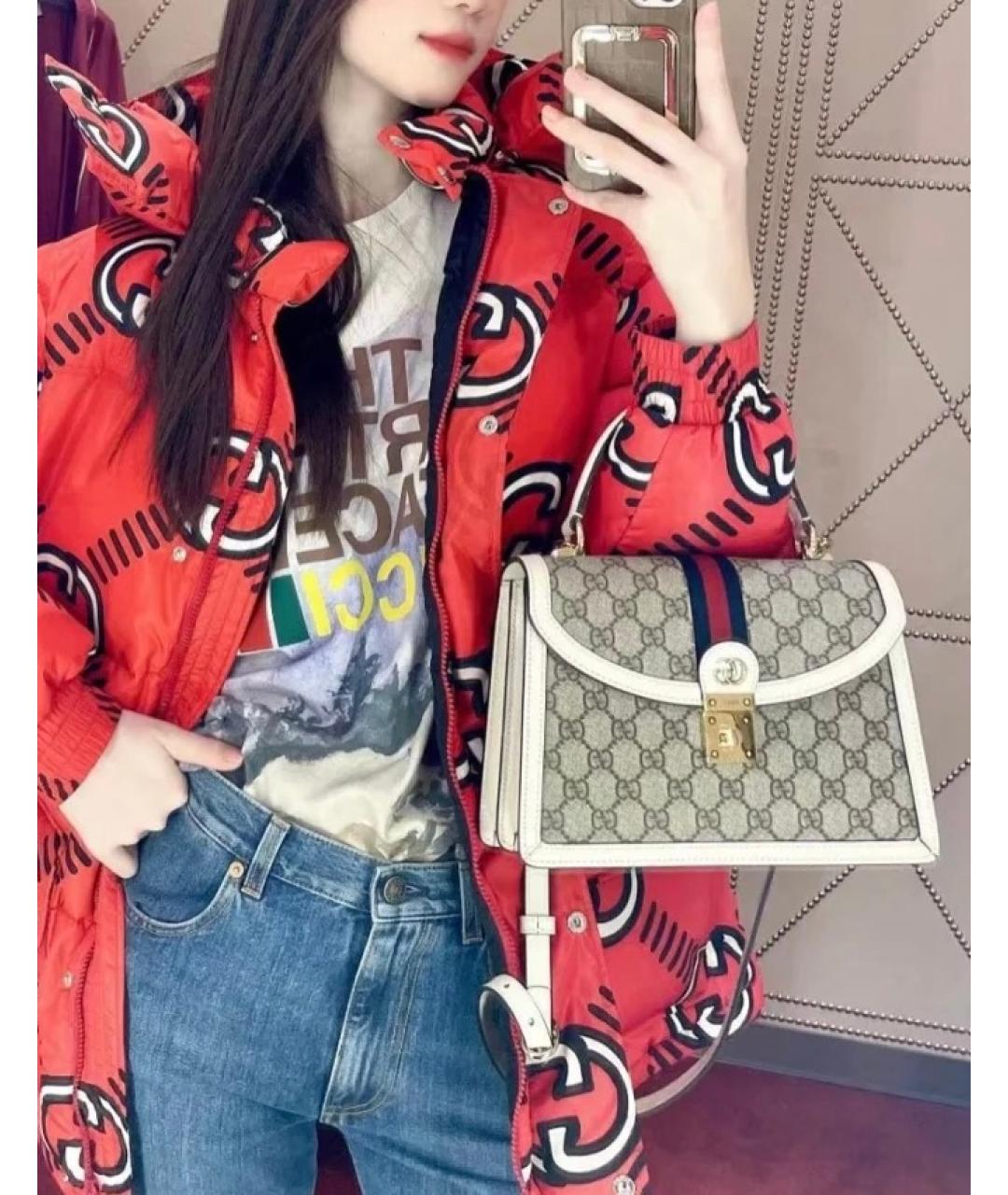 GUCCI Бежевая деним сумка через плечо, фото 4