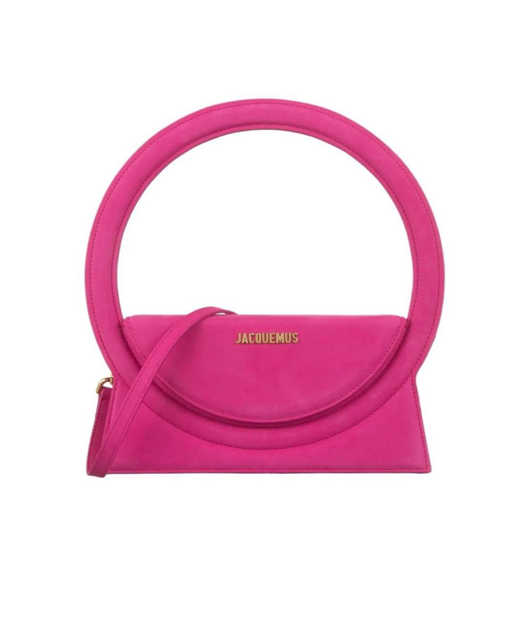 JACQUEMUS Фуксия кожаная сумка с короткими ручками, фото 5