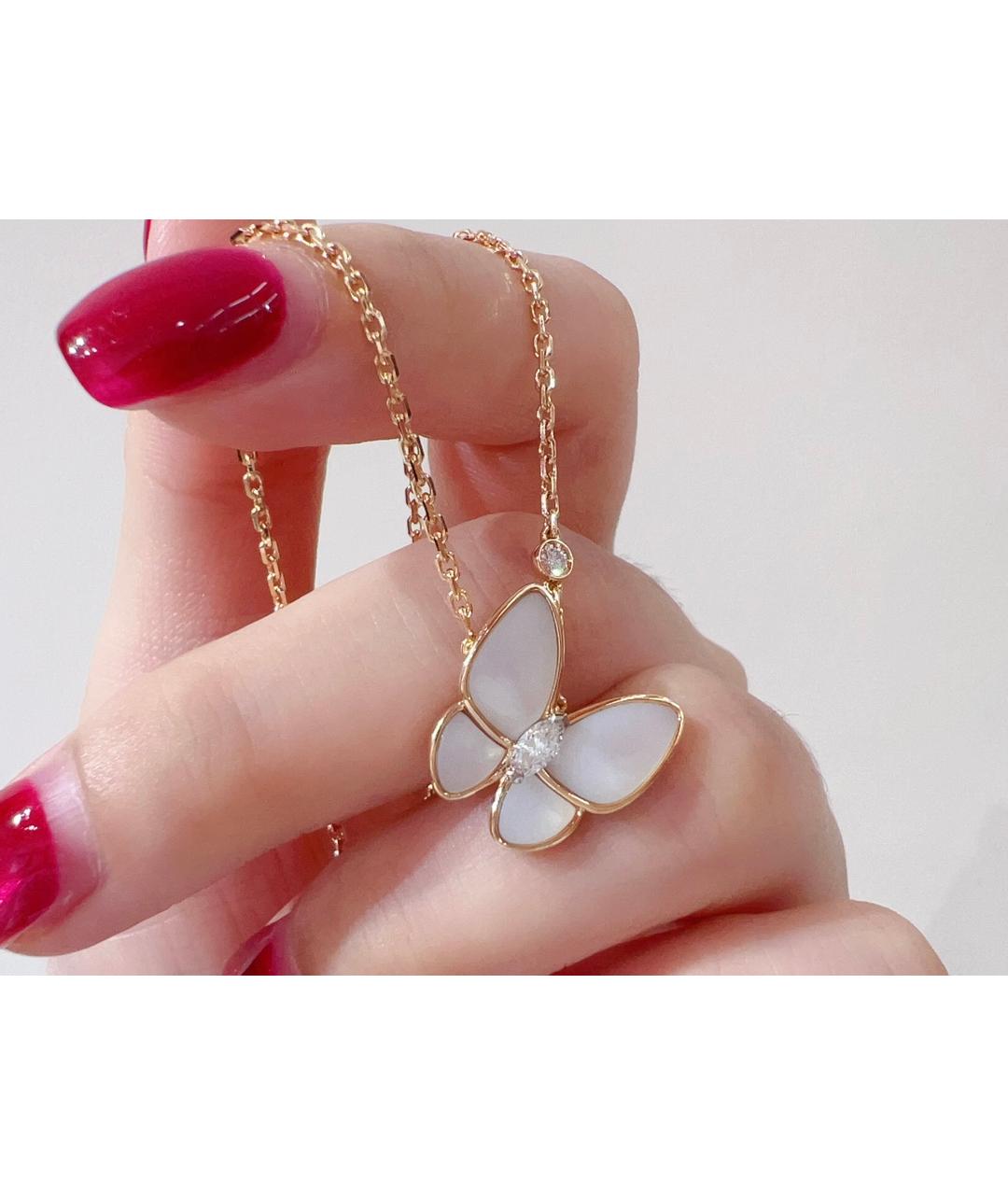 VAN CLEEF & ARPELS Белая подвеска из розового золота, фото 4