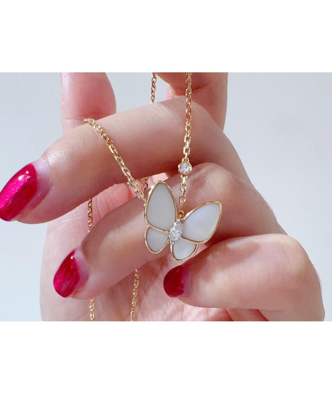 VAN CLEEF & ARPELS Белая подвеска из розового золота, фото 5