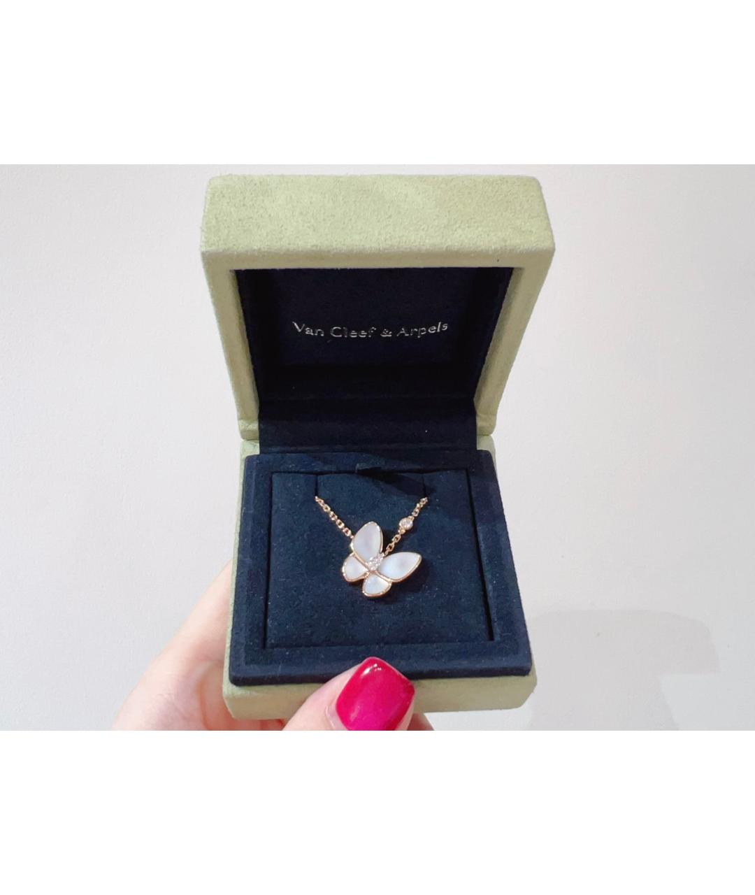 VAN CLEEF & ARPELS Белая подвеска из розового золота, фото 2