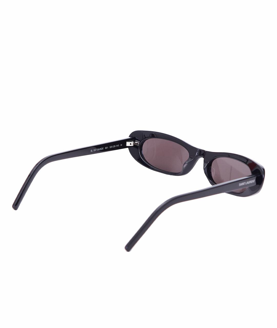 SAINT LAURENT Черные пластиковые солнцезащитные очки, фото 10