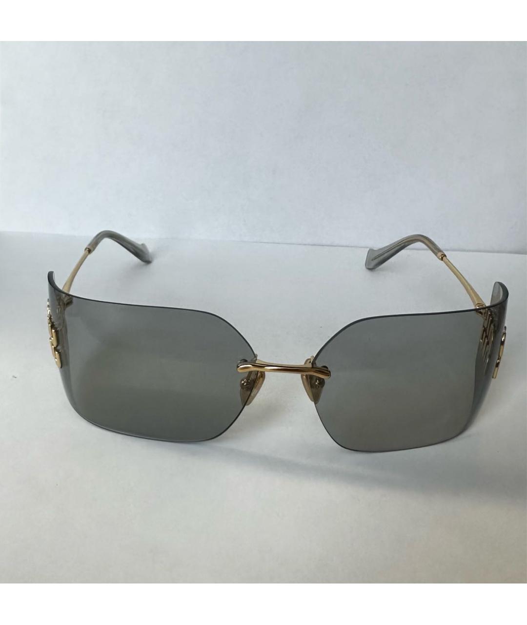 MIU MIU Серые металлические солнцезащитные очки, фото 9