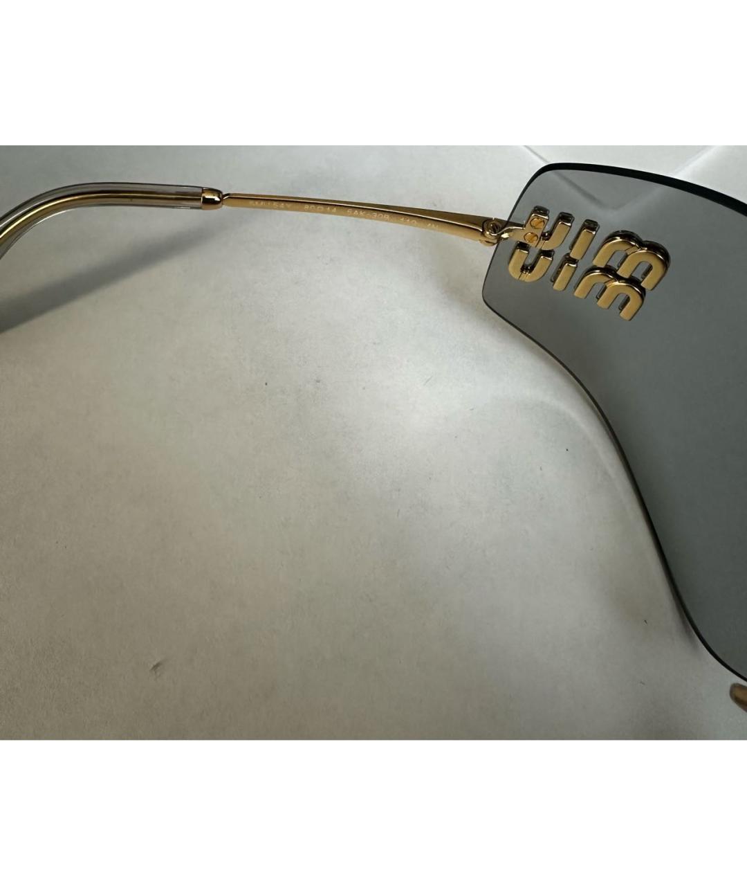 MIU MIU Серые металлические солнцезащитные очки, фото 6