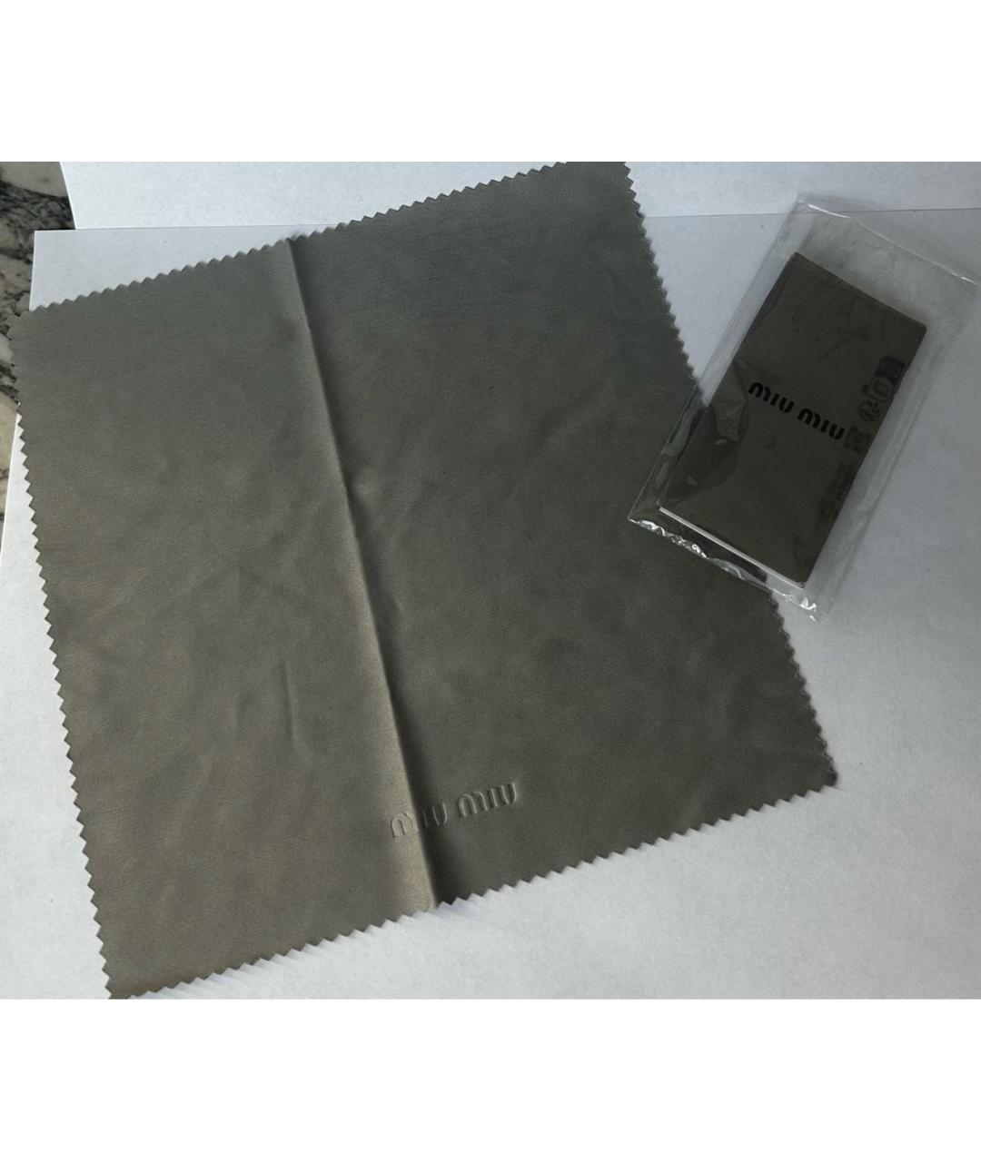 MIU MIU Серые металлические солнцезащитные очки, фото 8