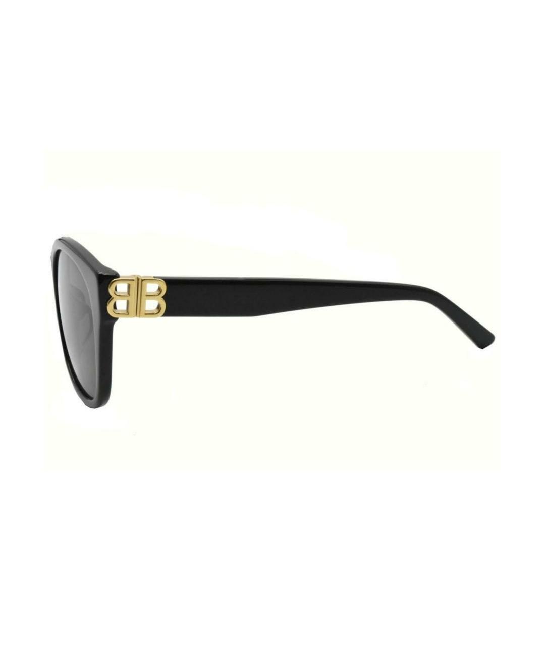 BALENCIAGA Черные пластиковые солнцезащитные очки, фото 4