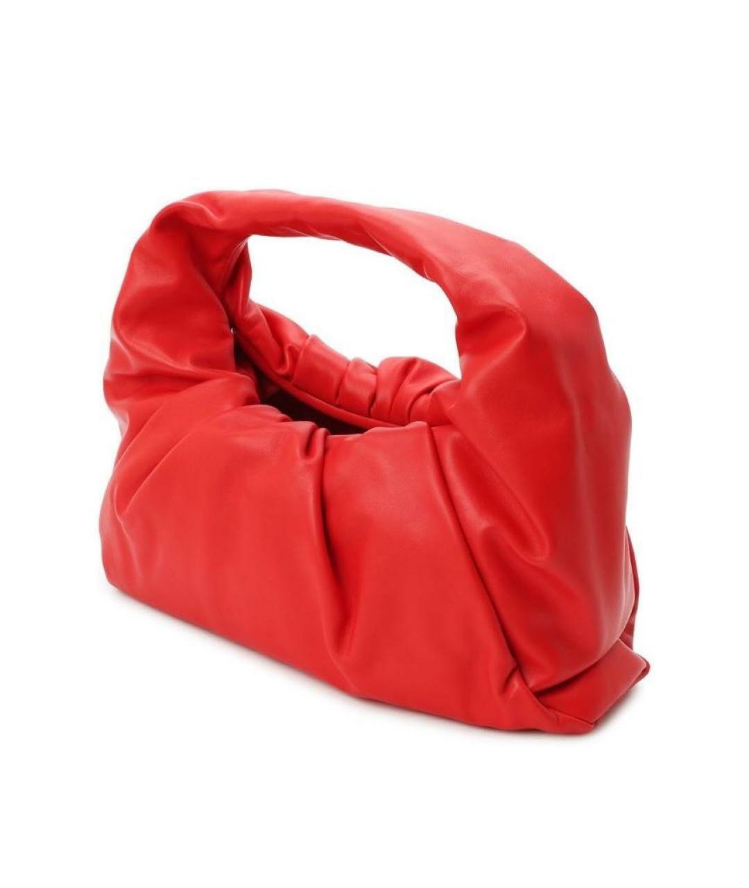 BOTTEGA VENETA Красная кожаная сумка через плечо, фото 4