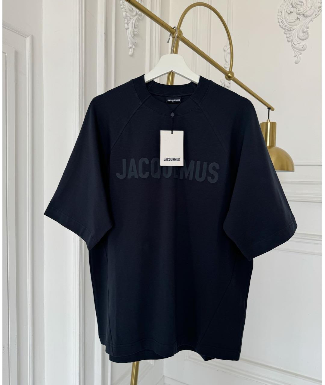 JACQUEMUS Темно-синяя футболка, фото 2