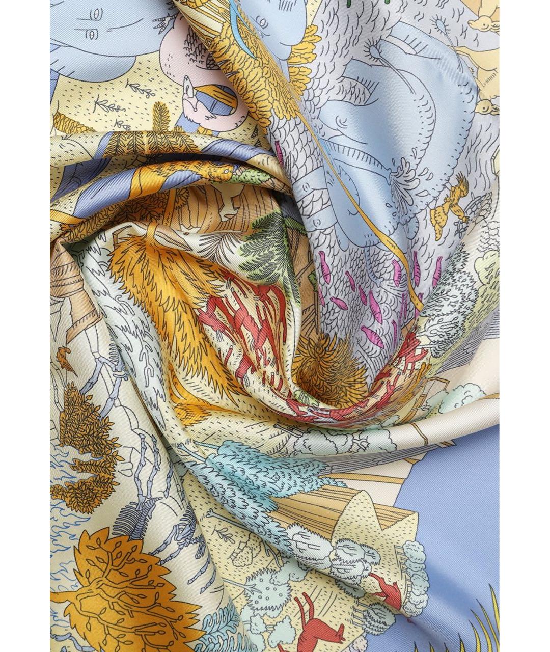 HERMES Мульти шелковый платок, фото 3