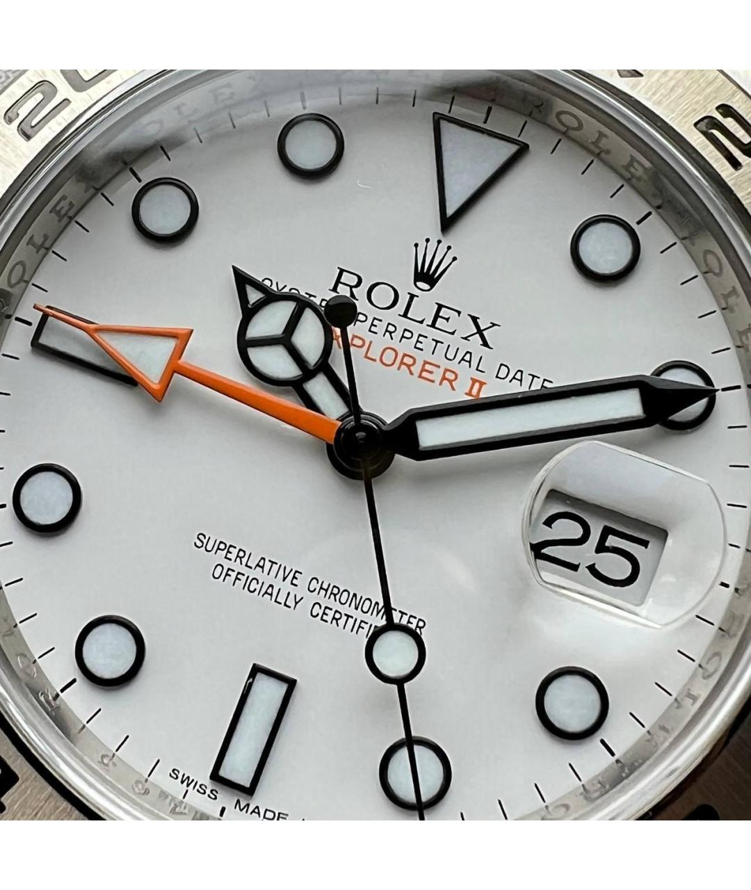 ROLEX Белые металлические часы, фото 5