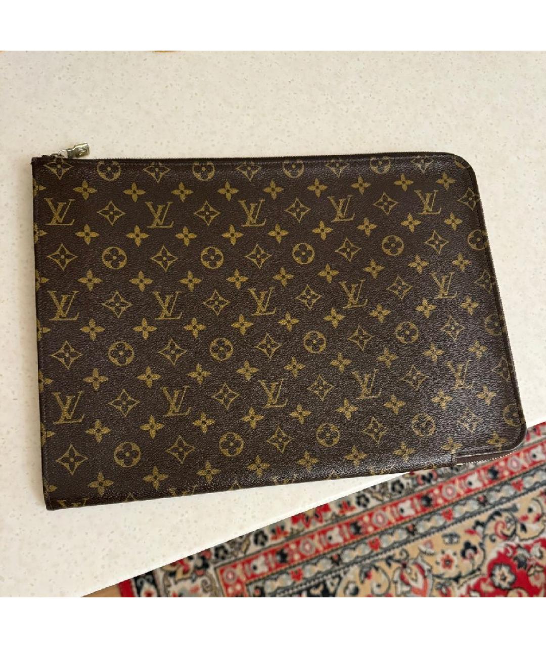 LOUIS VUITTON Коричневая папка для документов, фото 4