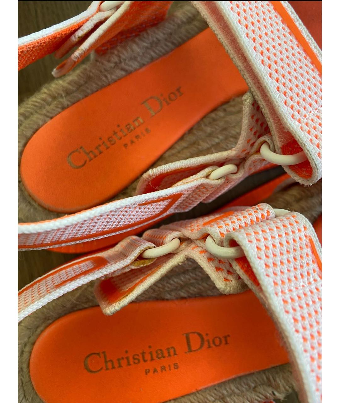 CHRISTIAN DIOR Оранжевое сандалии, фото 4