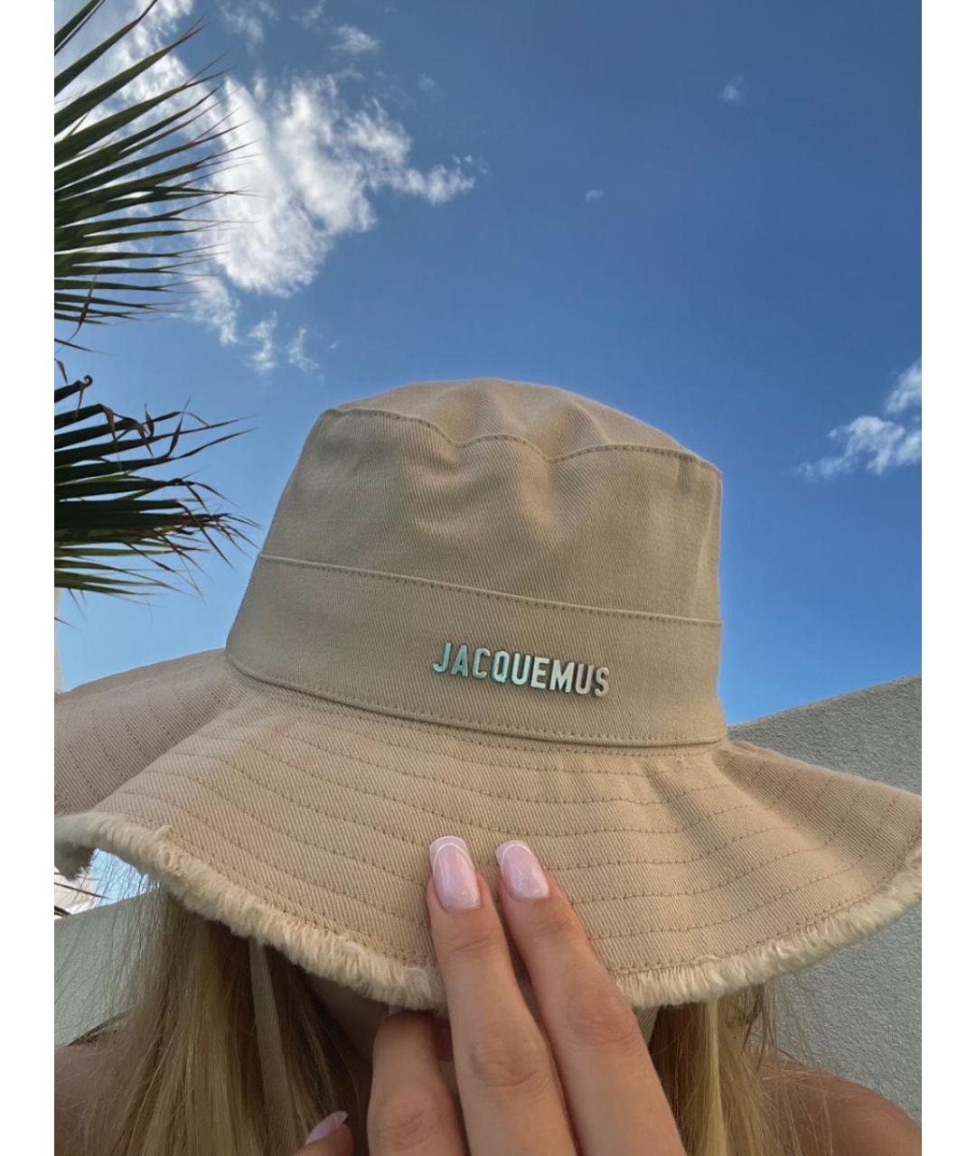 JACQUEMUS Бежевая хлопковая панама, фото 3