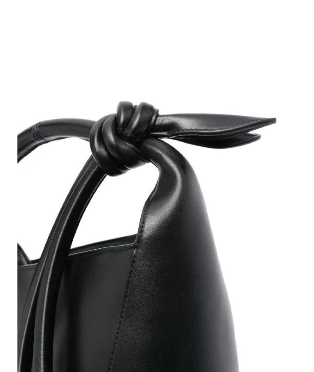 JACQUEMUS Черная кожаная сумка с короткими ручками, фото 6