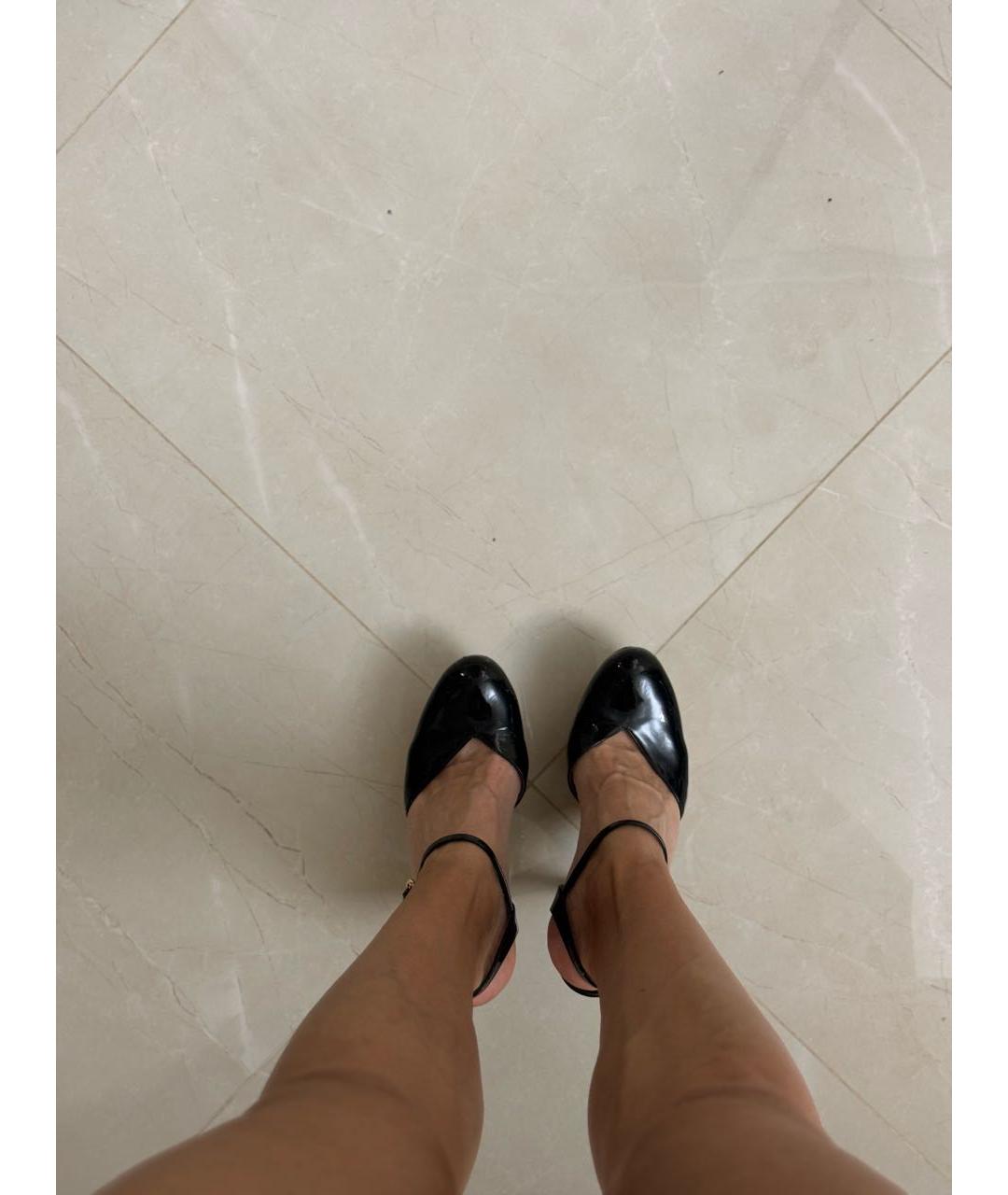 GUCCI Черные босоножки из лакированной кожи, фото 5