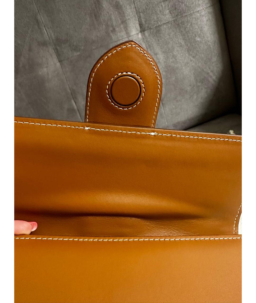JACQUEMUS Коричневая кожаная сумка через плечо, фото 5