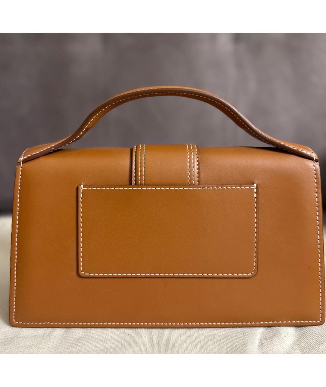 JACQUEMUS Коричневая кожаная сумка через плечо, фото 2