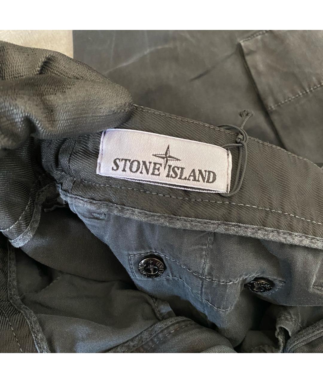 STONE ISLAND Антрацитовые повседневные брюки, фото 5