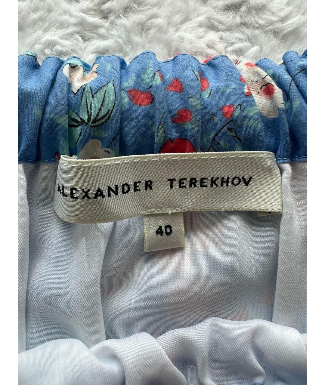 ALEXANDER TEREKHOV Синее хлопковое повседневное платье, фото 3