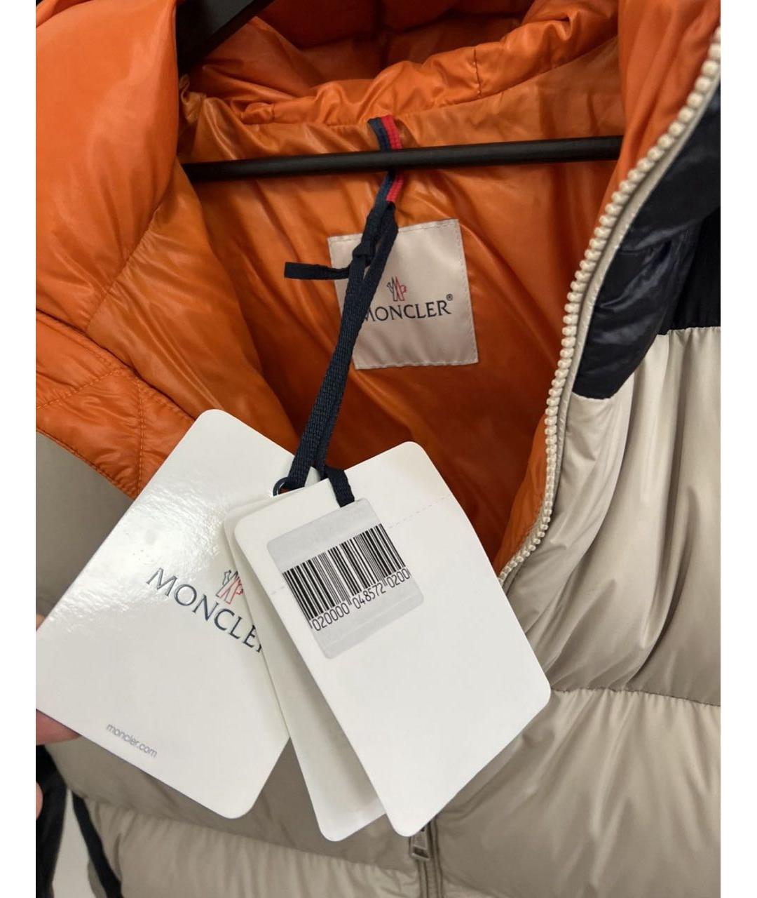 MONCLER Бежевый пуховик, фото 6