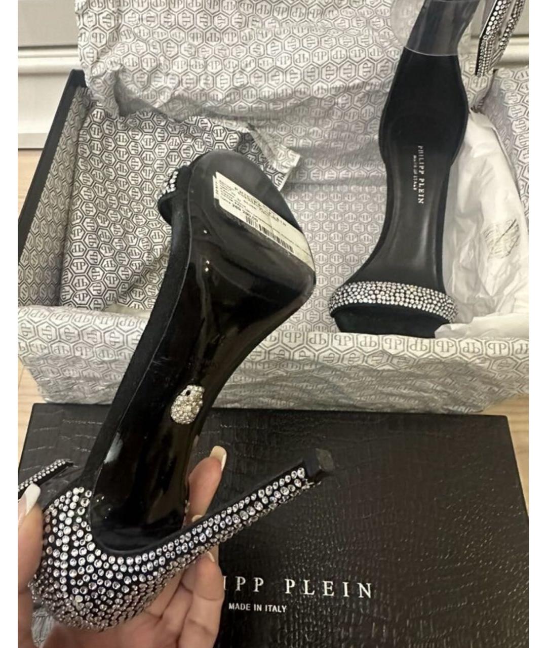 PHILIPP PLEIN Черные босоножки, фото 4