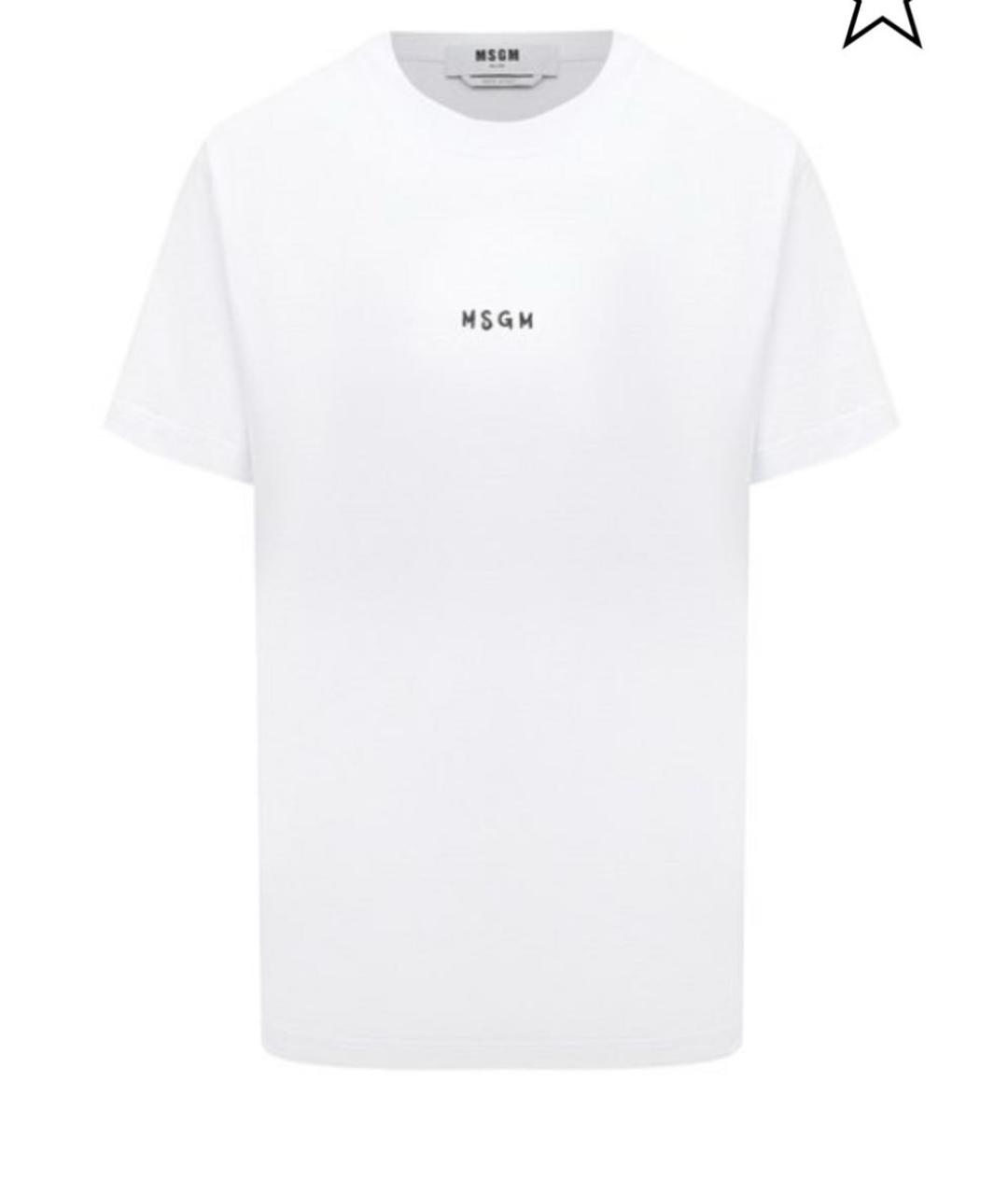 MSGM Белая хлопковая футболка, фото 6