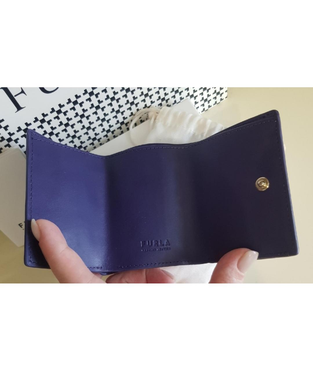 FURLA Фиолетовый кожаный кошелек, фото 7