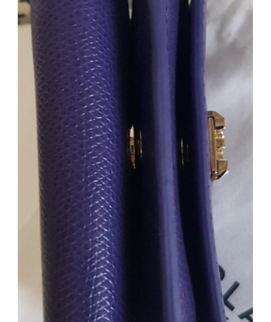 FURLA Фиолетовый кожаный кошелек, фото 3