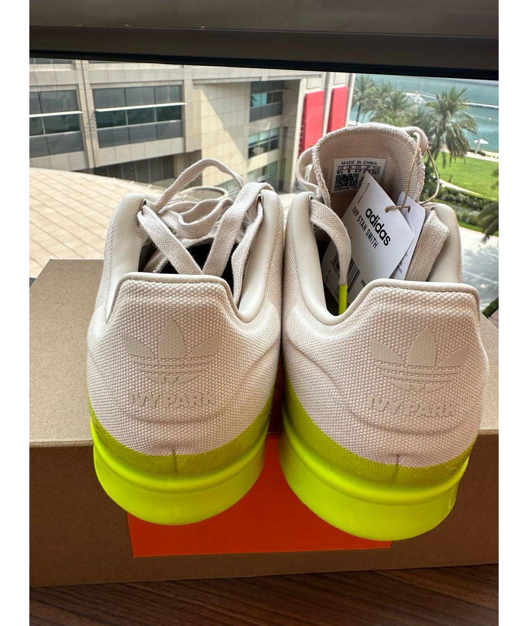 ADIDAS Бежевые текстильные низкие кроссовки / кеды, фото 4