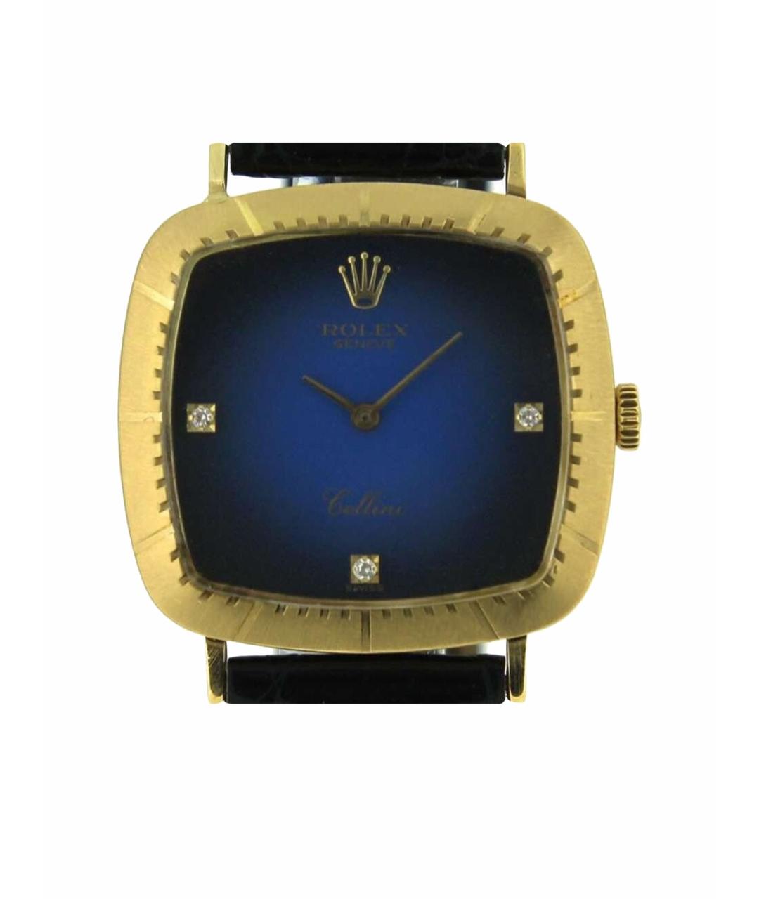 ROLEX Темно-синие часы из желтого золота, фото 1