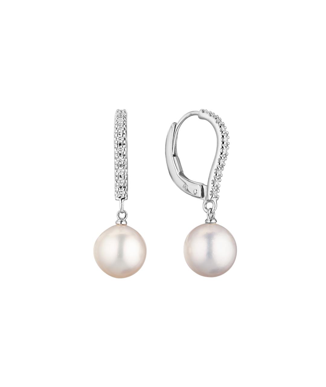 Mikimoto Золотые серьги из белого золота, фото 2