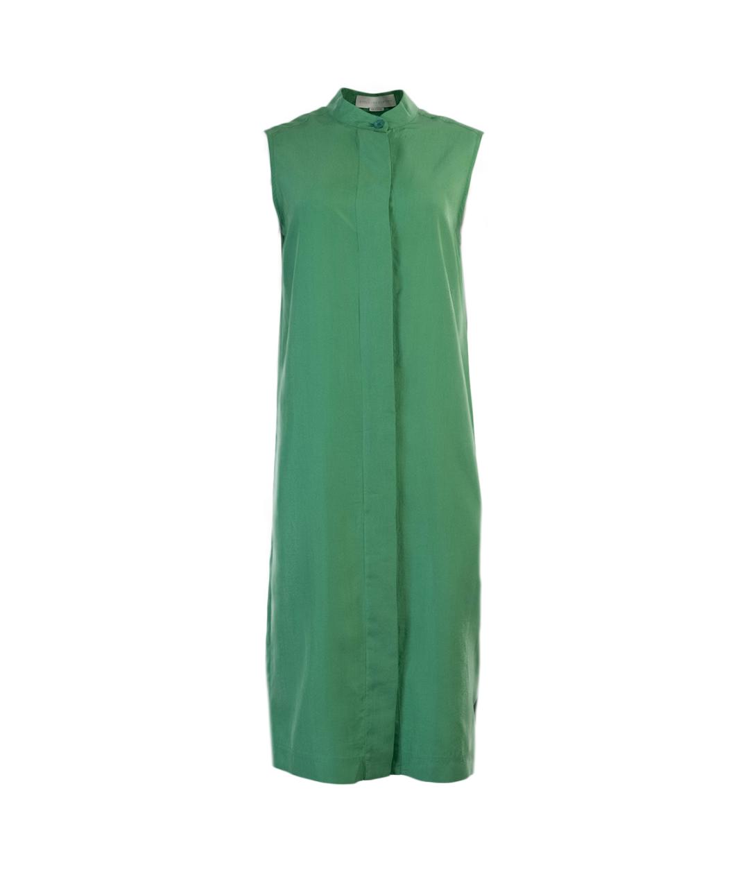 STELLA MCCARTNEY Зеленые шелковое повседневное платье, фото 1