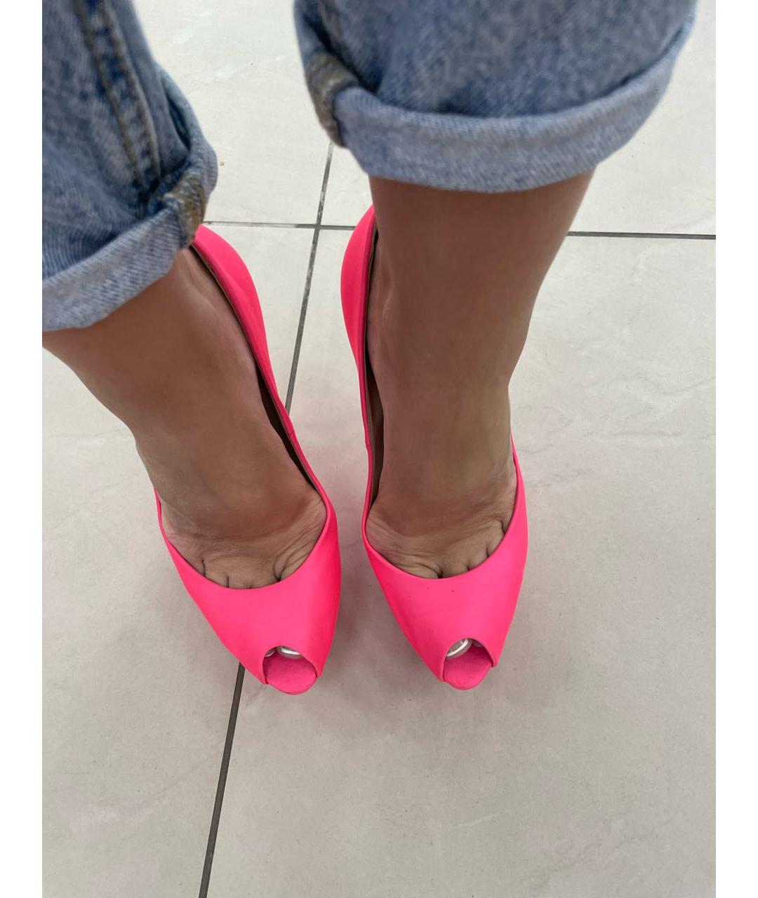 CASADEI Розовые текстильные туфли, фото 8