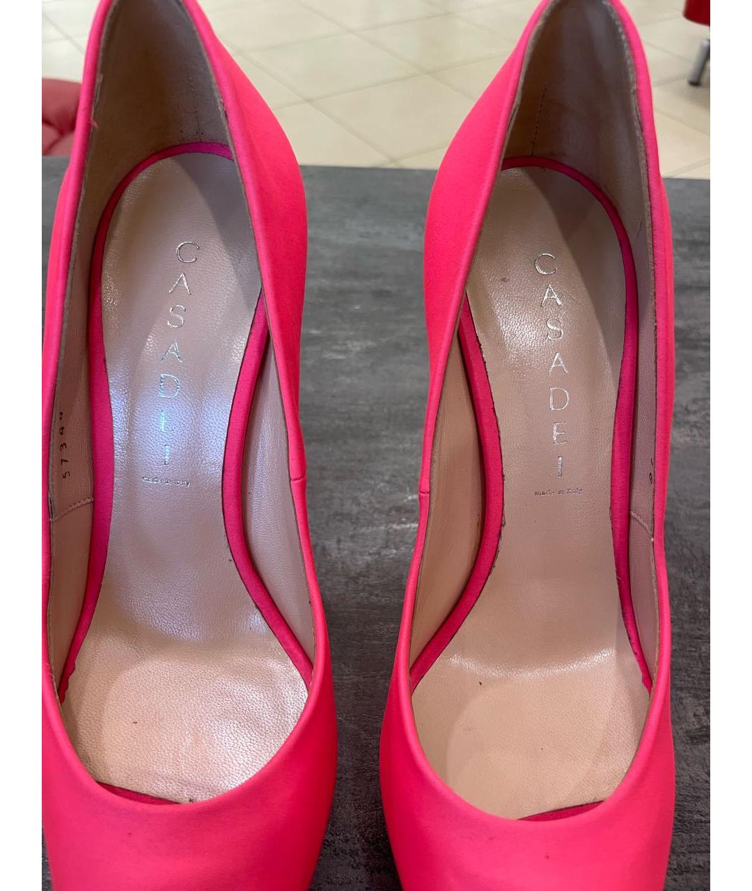 CASADEI Розовые текстильные туфли, фото 3