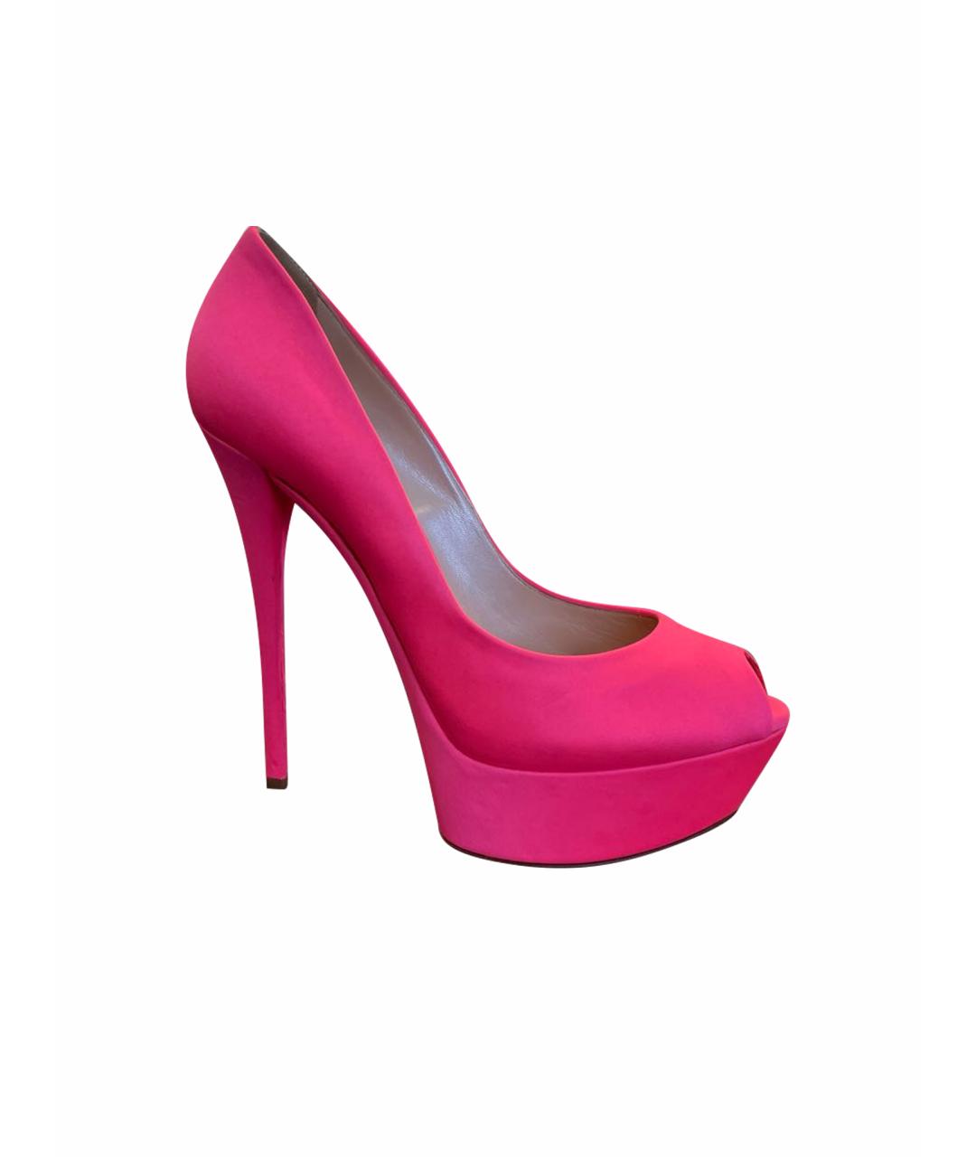 CASADEI Розовые текстильные туфли, фото 1