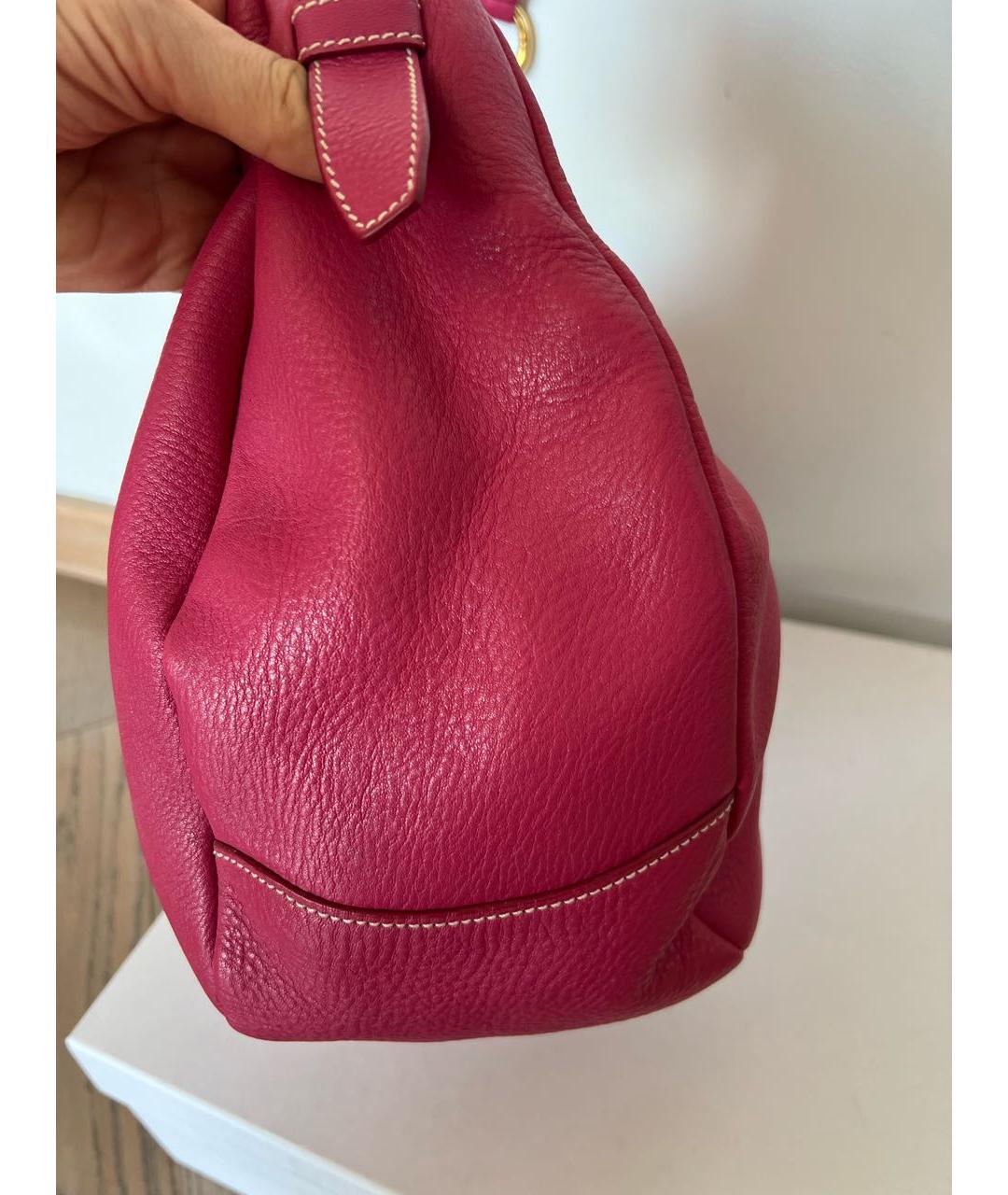 PRADA Розовая кожаная сумка через плечо, фото 3