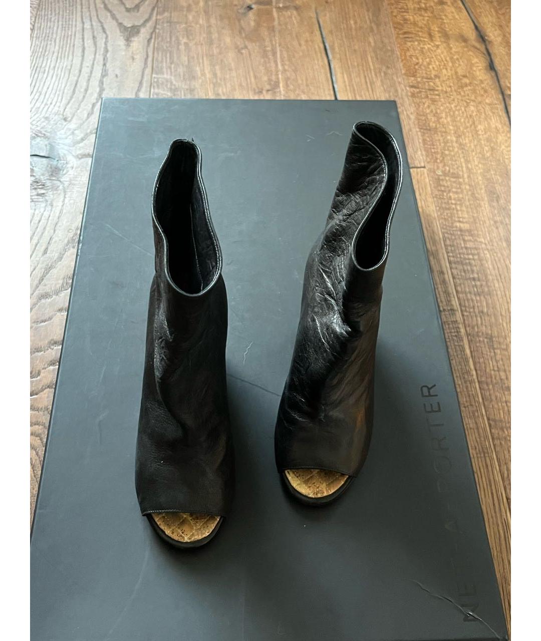 CHANEL Черные кожаные ботильоны, фото 2