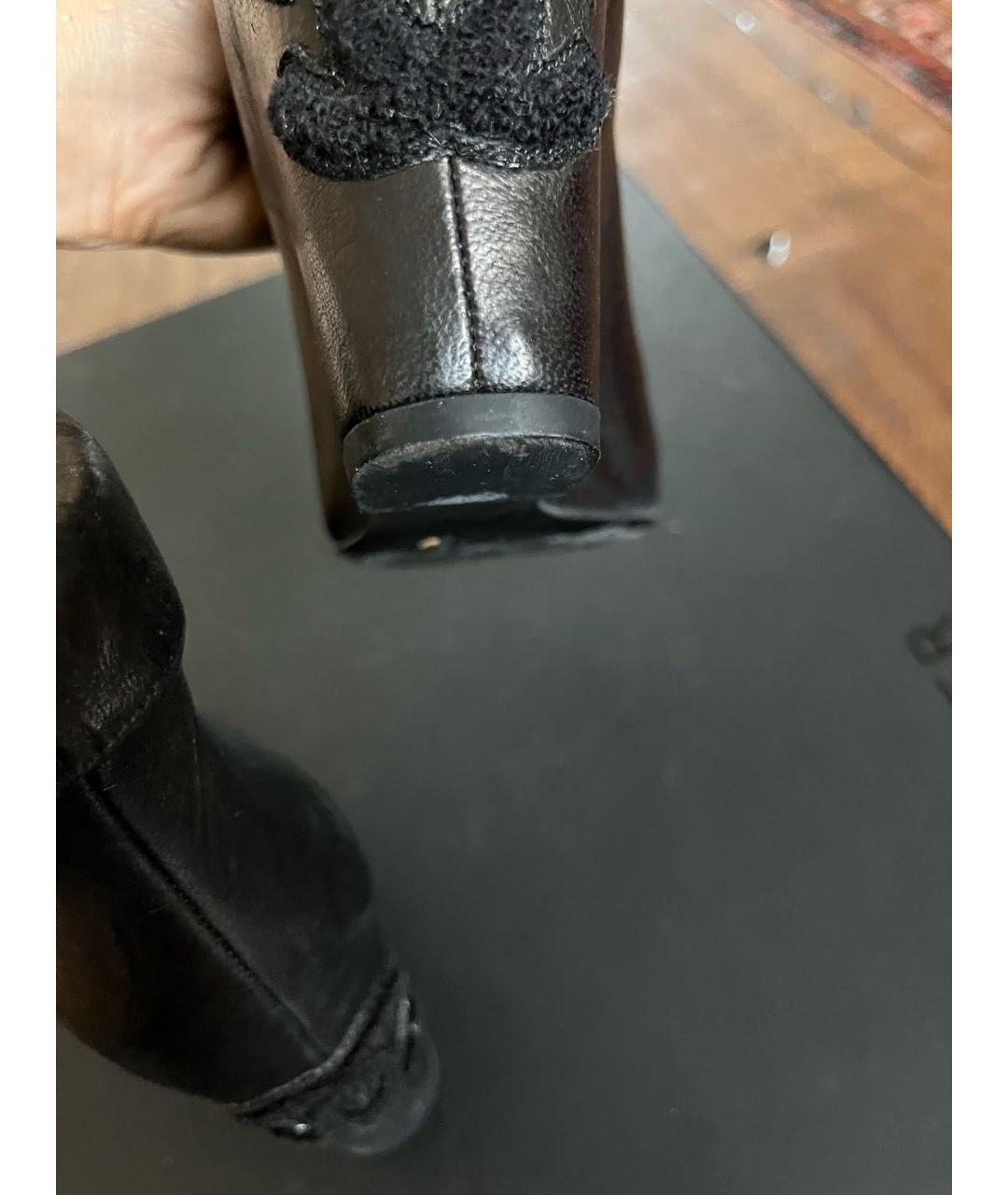 CHANEL Черные кожаные ботильоны, фото 8