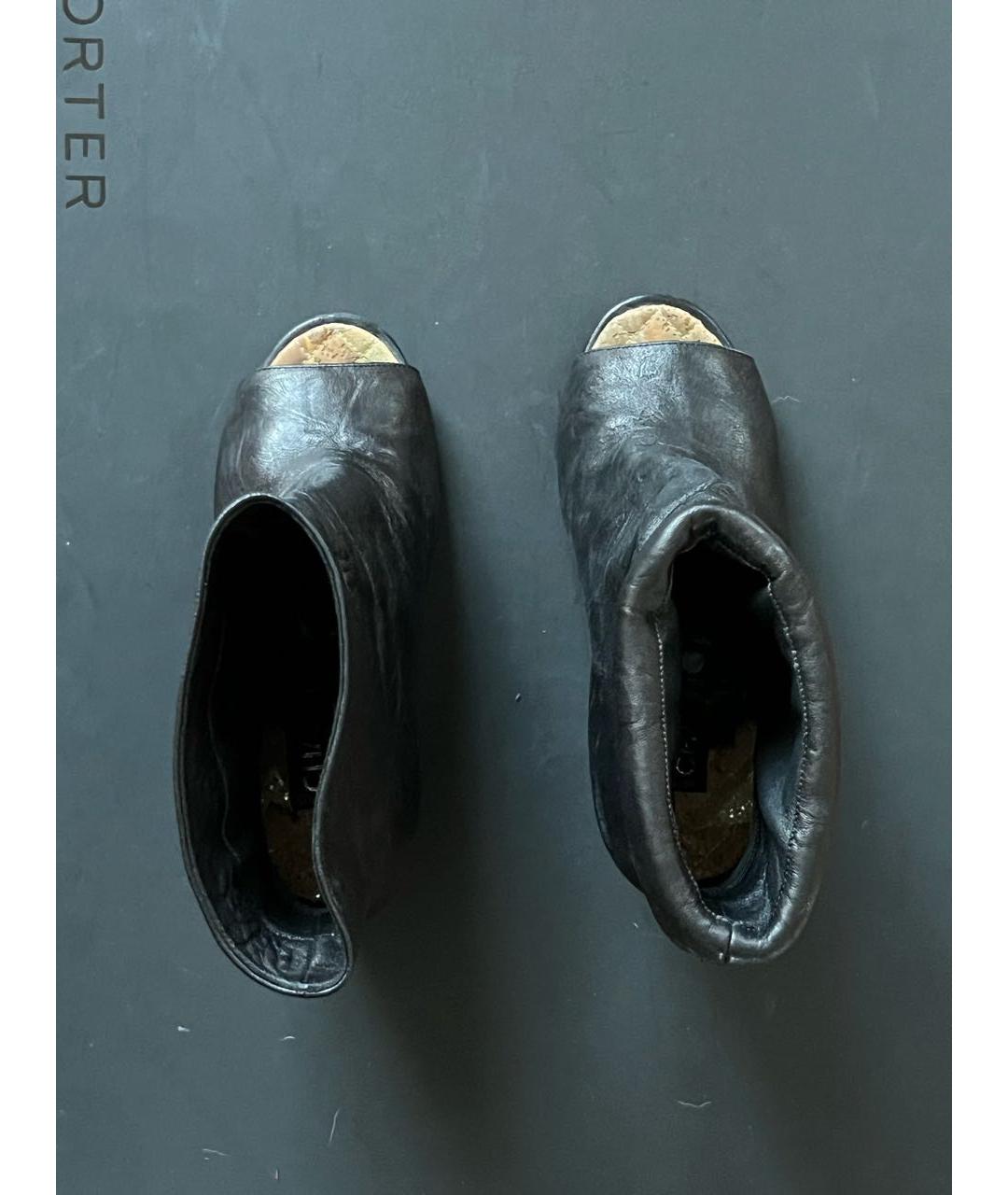 CHANEL Черные кожаные ботильоны, фото 3