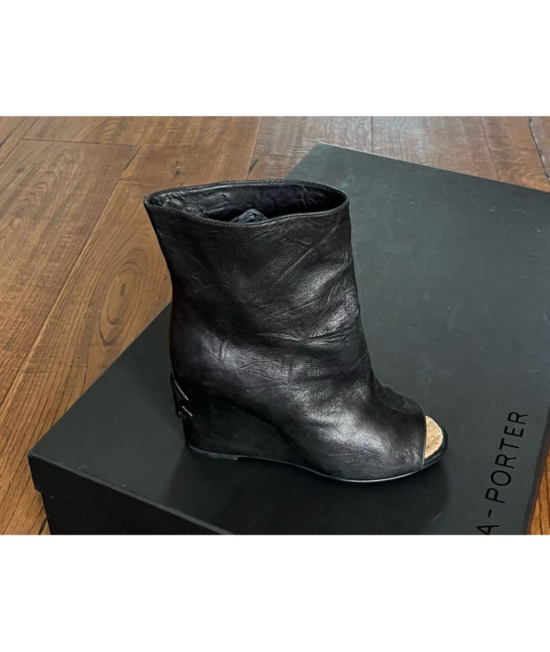 CHANEL Черные кожаные ботильоны, фото 9