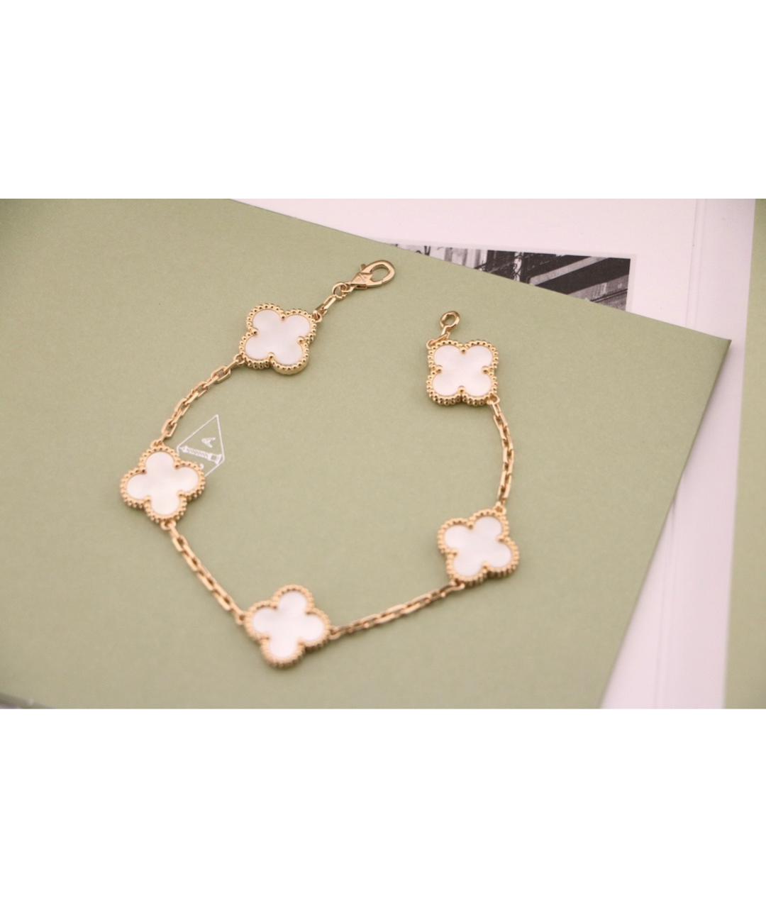 VAN CLEEF & ARPELS Белый браслет из желтого золота, фото 6